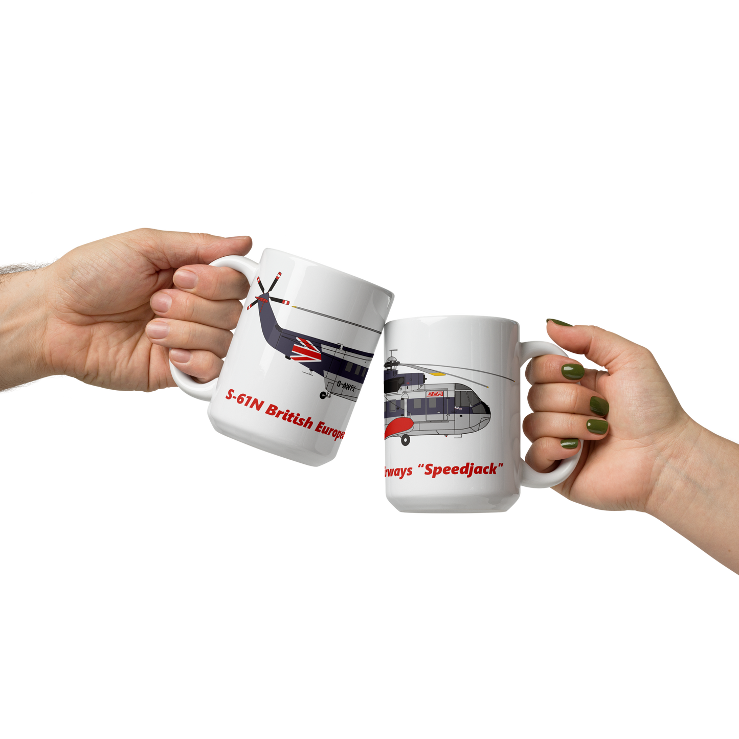 S-61N BEA "Speed Jack" White mug